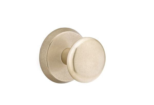 Emtek 7106WCTWB Winchester Knob 2-3/8" Backset Passage with Style # 2 Rose for 1-3/8" to 2" Door Tumbled White Bronze Finish