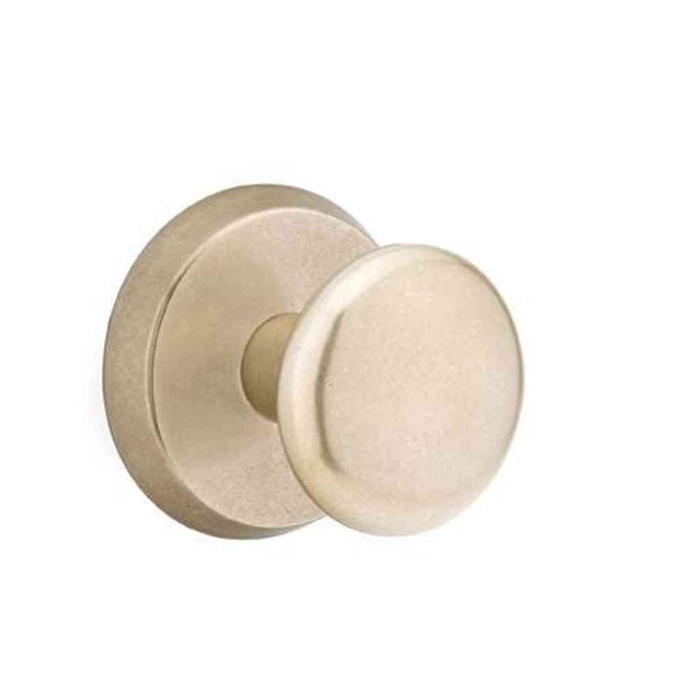 Emtek 7106WCTWB Winchester Knob 2-3/8" Backset Passage with Style # 2 Rose for 1-3/8" to 2" Door Tumbled White Bronze Finish