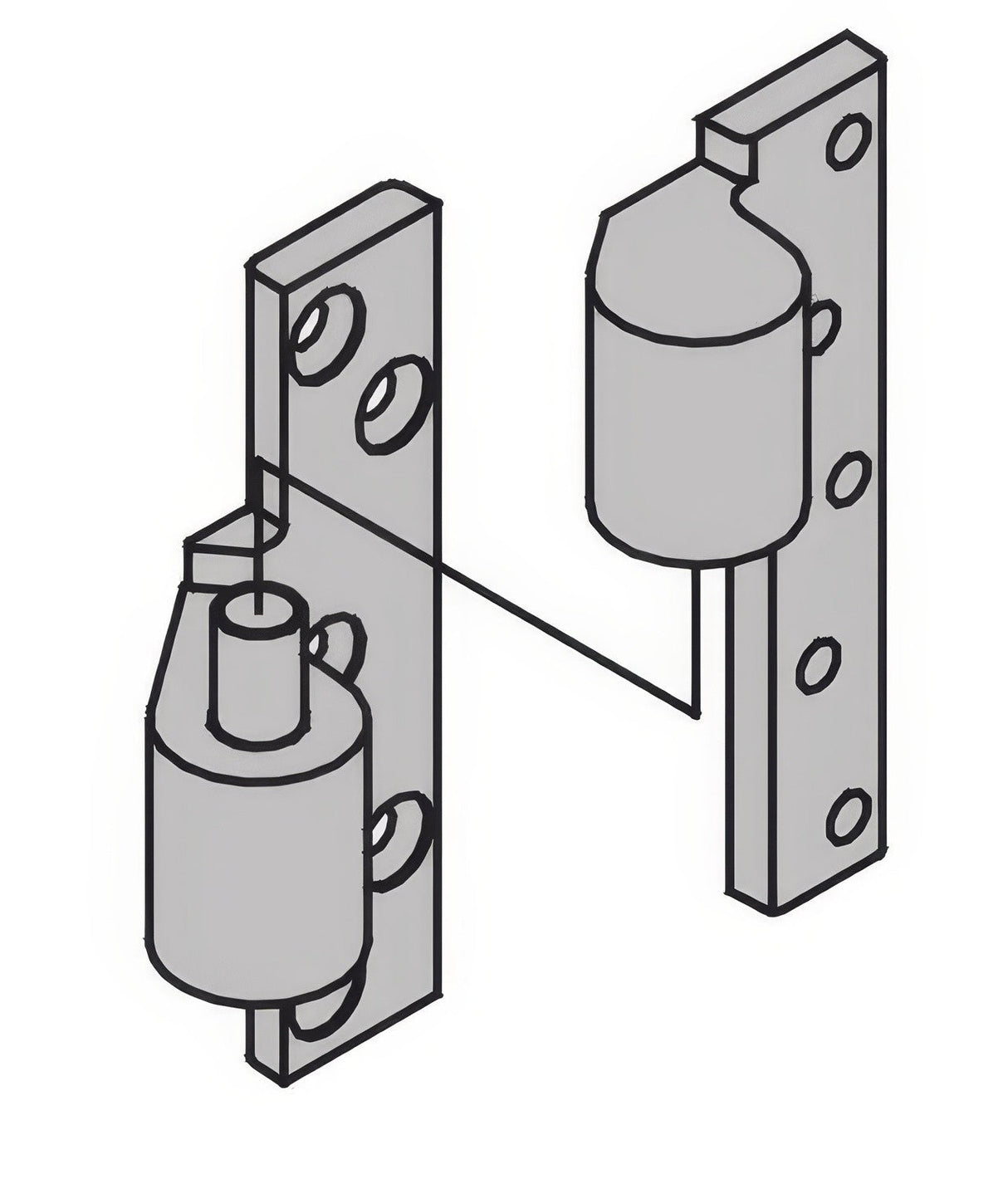 Ives 7215INT26DLH brass pivot, additional view