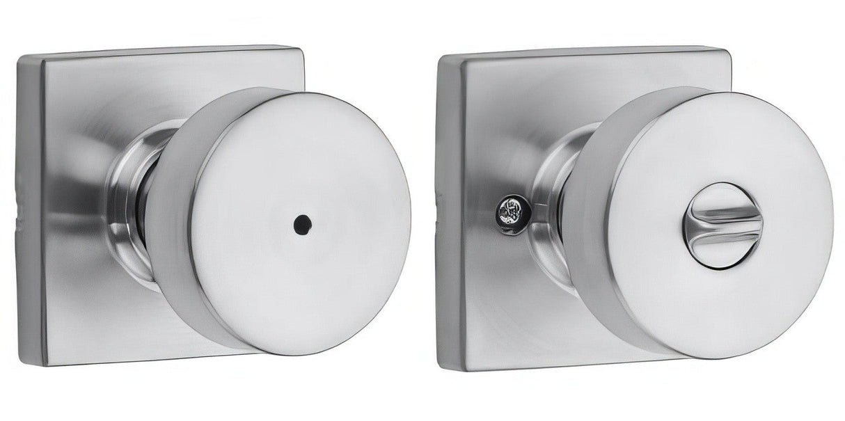Kwikset 730PSKSQT-26D satin chrome privacy door knob