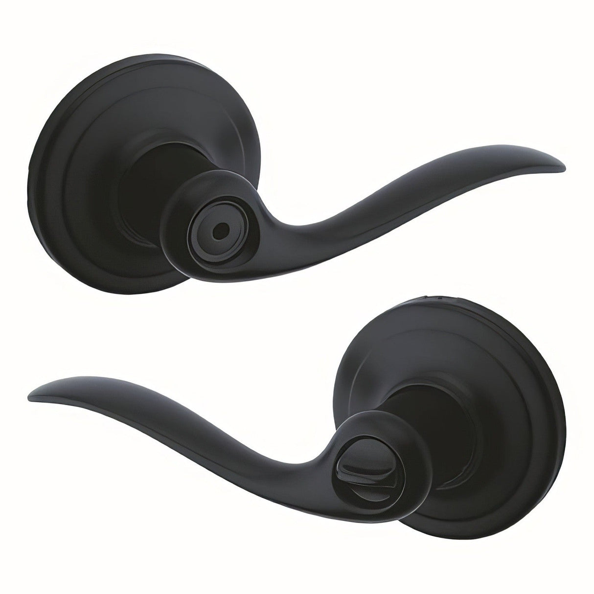 Kwikset 730TNL-514 Tustin privacy privacy door lever in polished brass, additional view