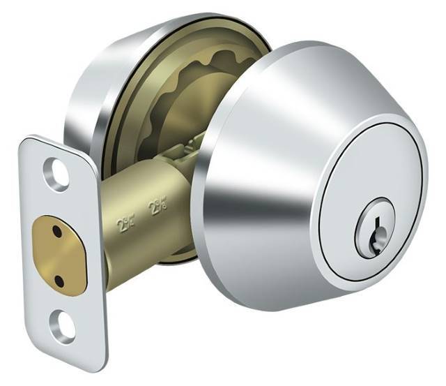 Deltana 7312KA2-26 HD Double Cylinder Deadbolt Chrome