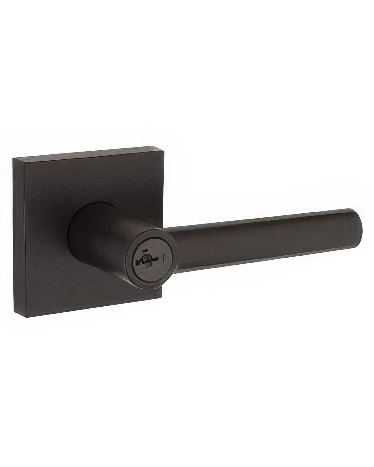 Kwikset 740MILSQT-514S iron black keyed entry door lever