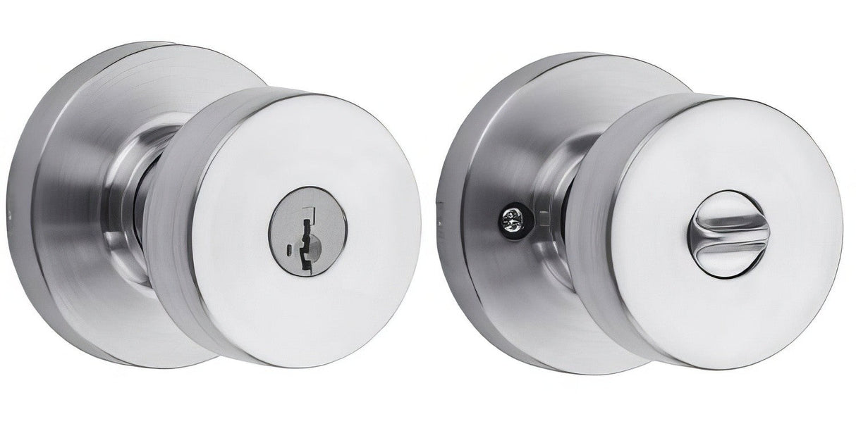 Kwikset 740PSKRDT-26DS satin chrome keyed entry door knob
