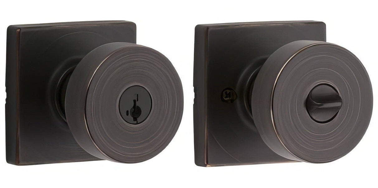 Kwikset 740PSKSQT-11PS venetian bronze keyed entry door knob