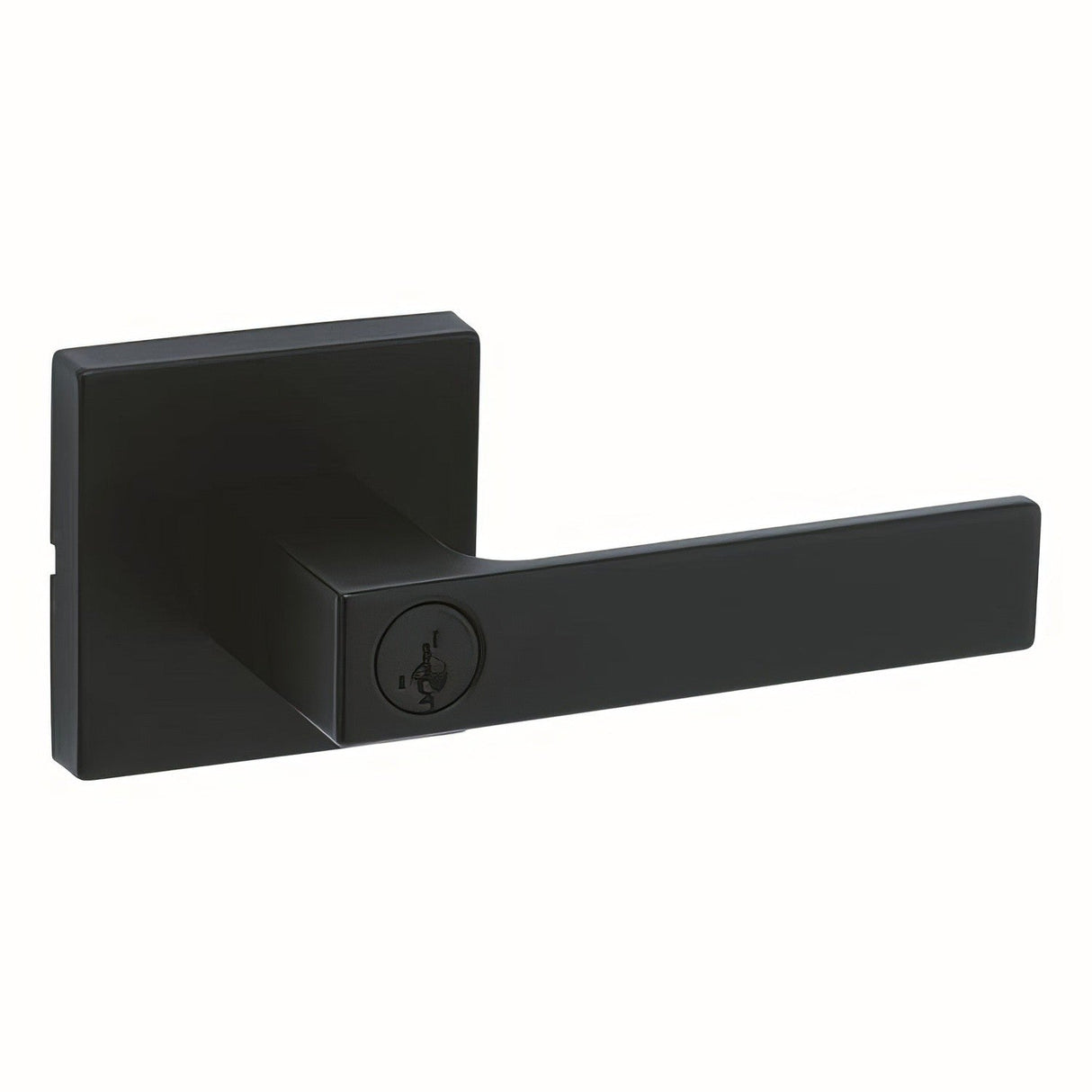 Kwikset 740SALSQT-514S matte black keyed entry door lever