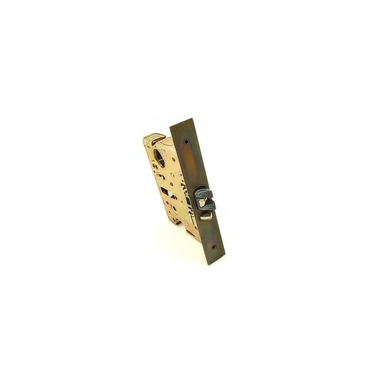 Von Duprin 750010B mortise lock exit device in polished brass, additional view