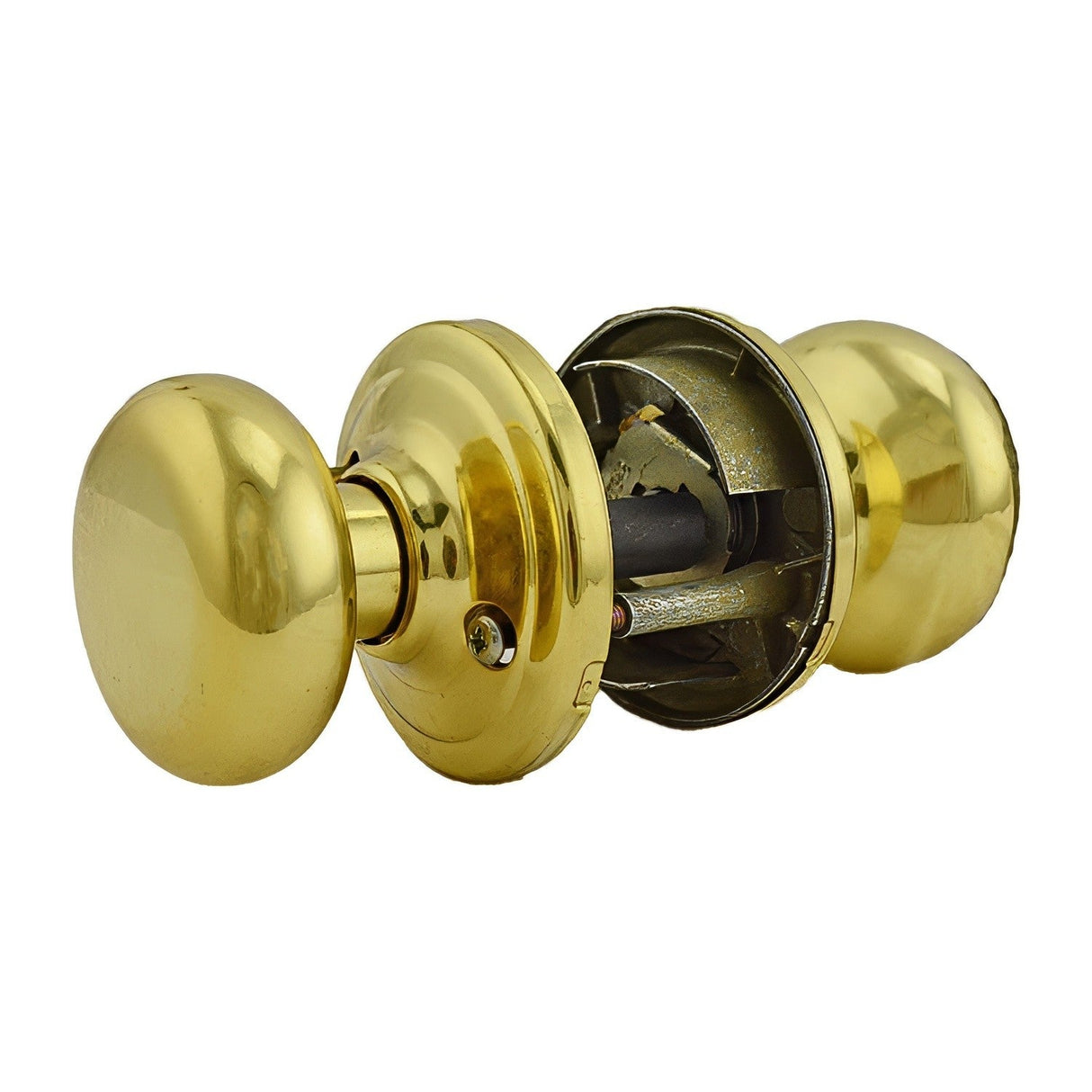 Kwikset 750H-3 Hancock keyed storeroom door knob in polished brass, additional view
