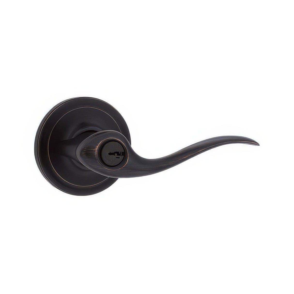 Kwikset 750TNL-5S antique brass keyed storeroom door lever