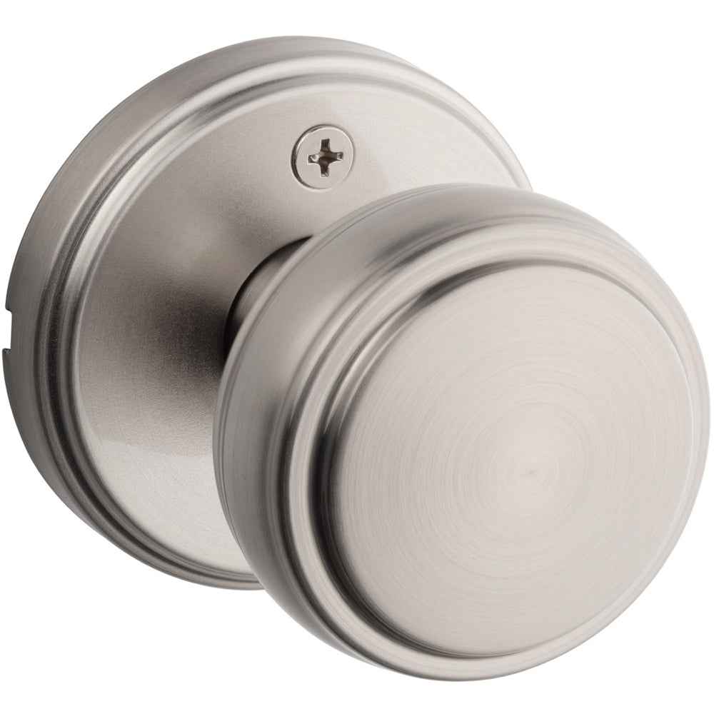 Kwikset Traditional Half Dummy Door Knob in Satin Nickel