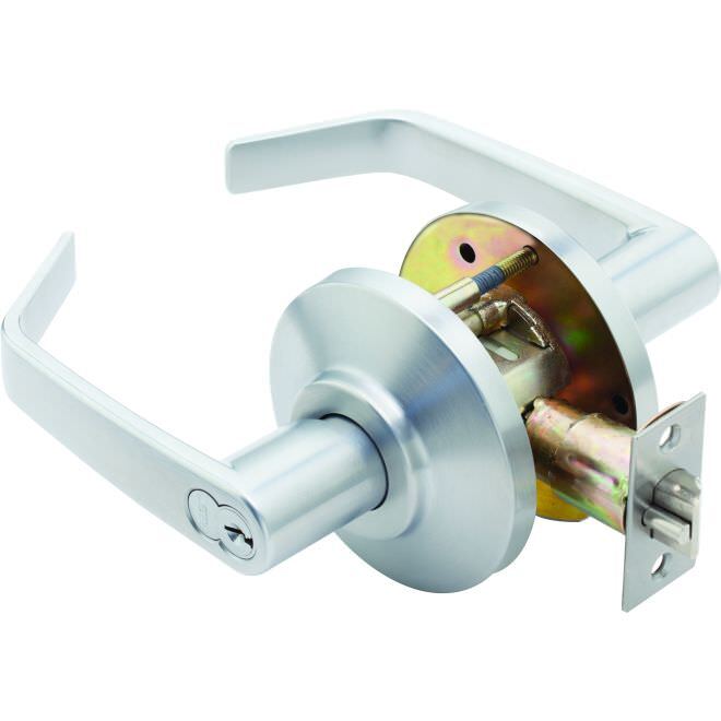Best Access 7KC37R15DS3626 7K Series 2-3/4" Backset 7 Pin Classroom 15 Lever and D Rose ANSI Strike Less Core