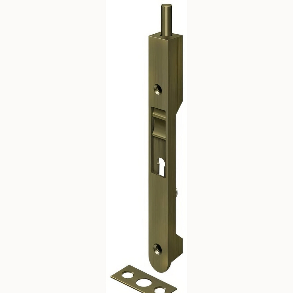 Deltana 7FBR5 antique brass flush bolt