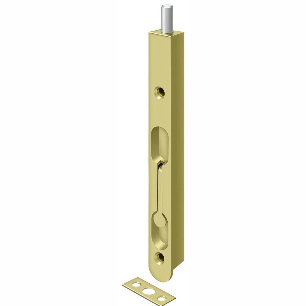 Deltana 7FBZ3 polished brass flush bolt