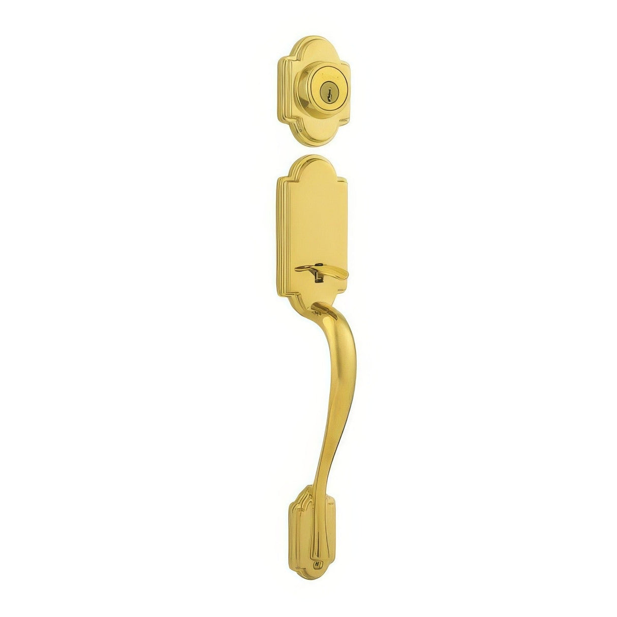 Kwikset 800ANLIP-5V1 antique brass single cylinder handleset