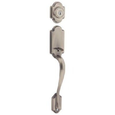 Kwikset 801ANLIP-501 rustic bronze double cylinder handleset