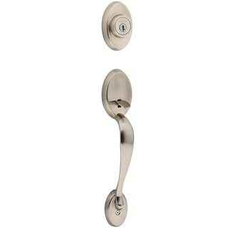Kwikset 801CELIP-3V1 polished brass double cylinder handleset