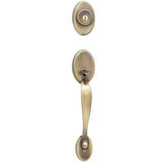 Kwikset 801CELIP-15A antique nickel double cylinder handleset