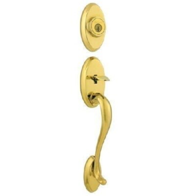 Kwikset 801SELIP-15 satin nickel double cylinder handleset