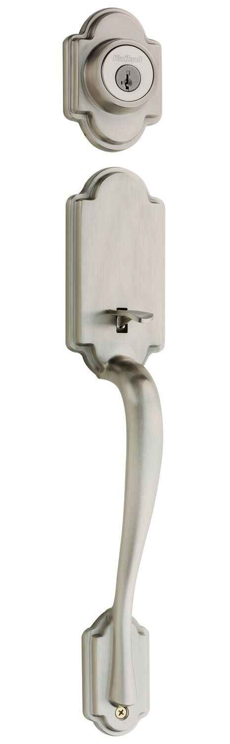 Kwikset 802ANLIP-15 satin nickel dummy handleset