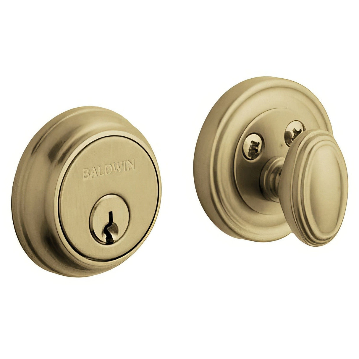 Baldwin 8031033 vintage brass single cylinder deadbolt