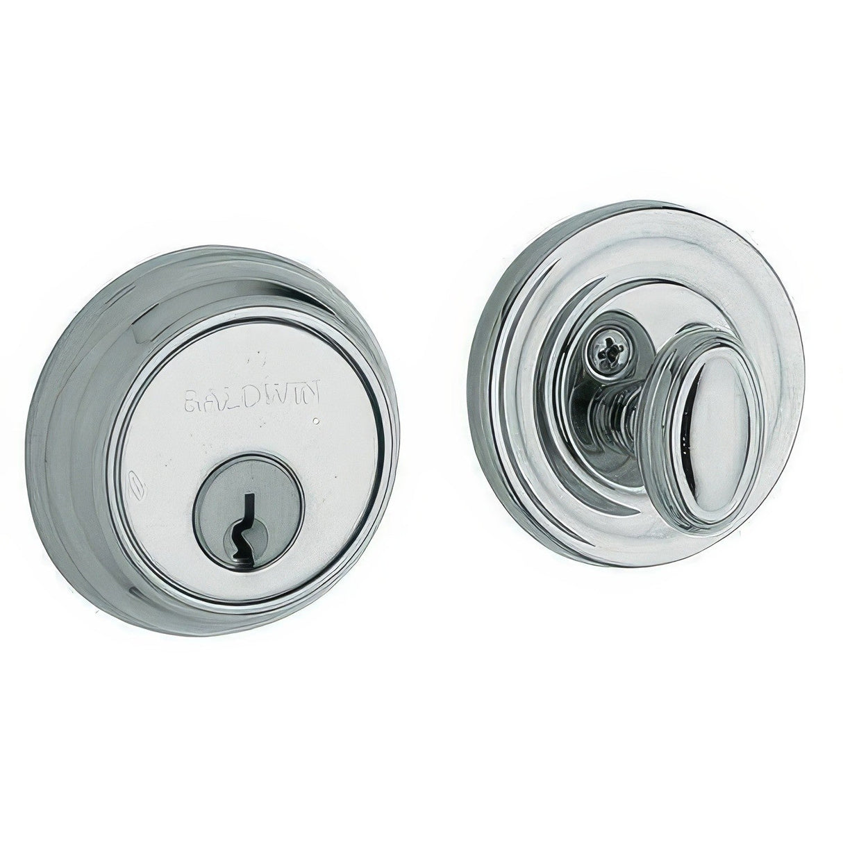 Baldwin 8031260 polished chrome single cylinder deadbolt