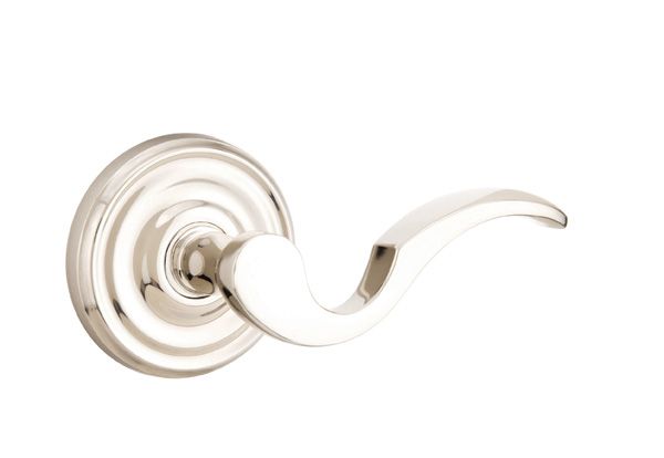Emtek 8050CUS14 Cortina Lever Dummy Pair with Regular Rose for 1-1/4" to 2" Door Polished Nickel Lifetime Finish