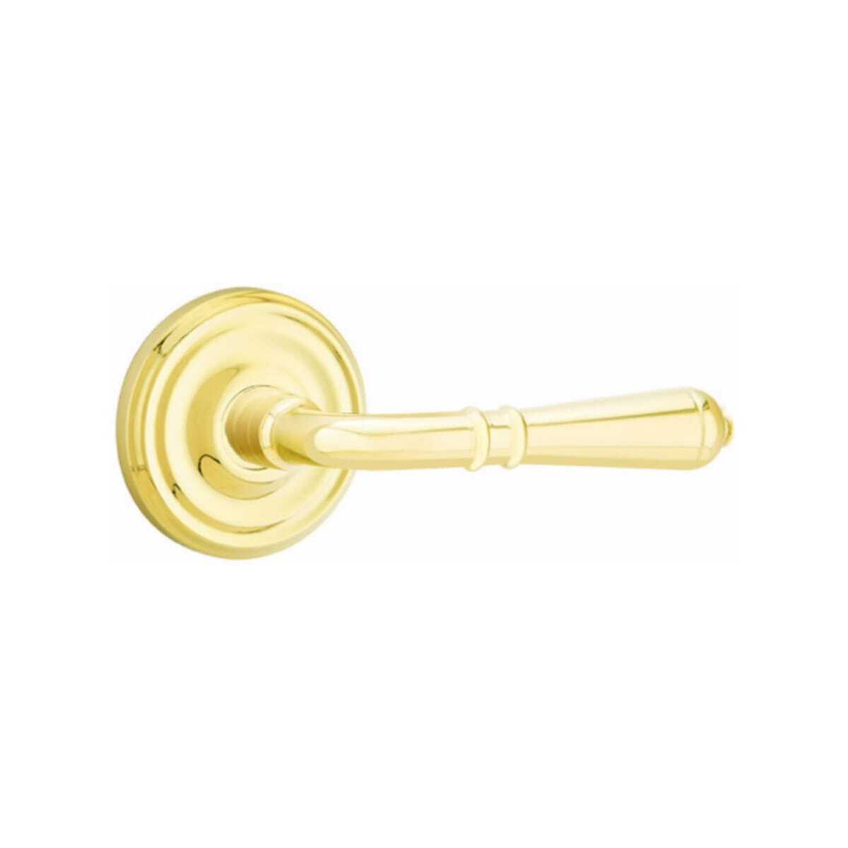 Emtek 8050TUS3NL unlacquered brass dummy door lever