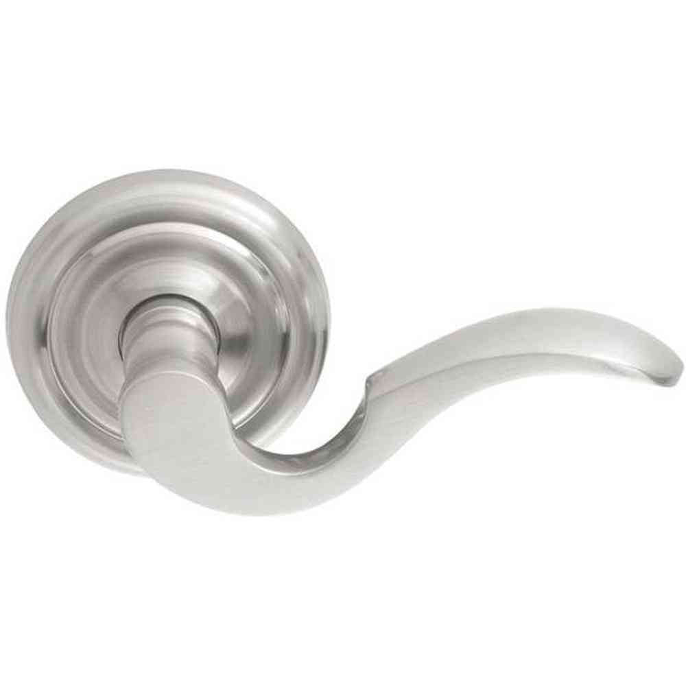 Emtek 8100CUS15RH Cortina Lever Right Hand 2-3/8" Backset Passage with Regular Rose for 1-1/4" to 2" Door Satin Nickel Finish