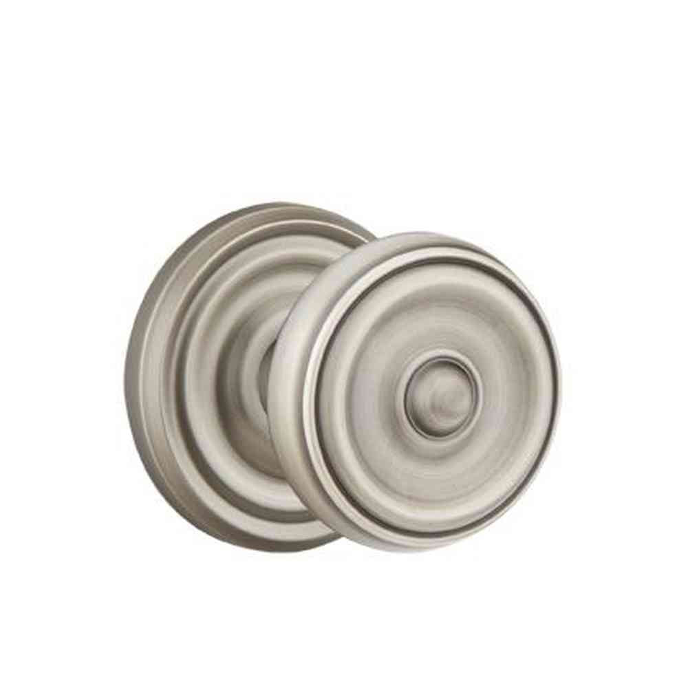 Emtek 8100WUS15A Waverly Knob 2-3/8" Backset Passage with Regular Rose for 1-1/4" to 2" Door Pewter Finish