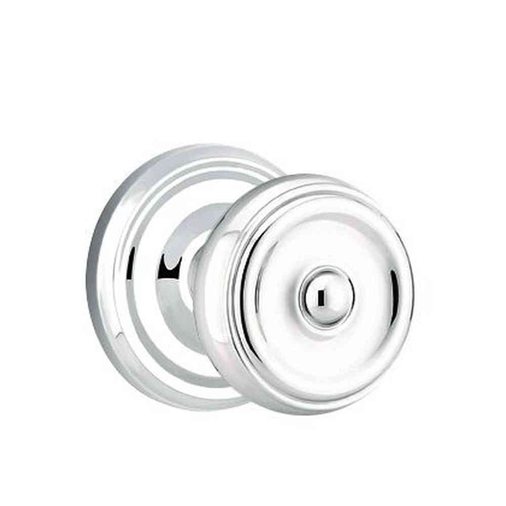 Emtek 8100WUS26 Waverly Knob 2-3/8" Backset Passage with Regular Rose for 1-1/4" to 2" Door Polished Chrome Finish