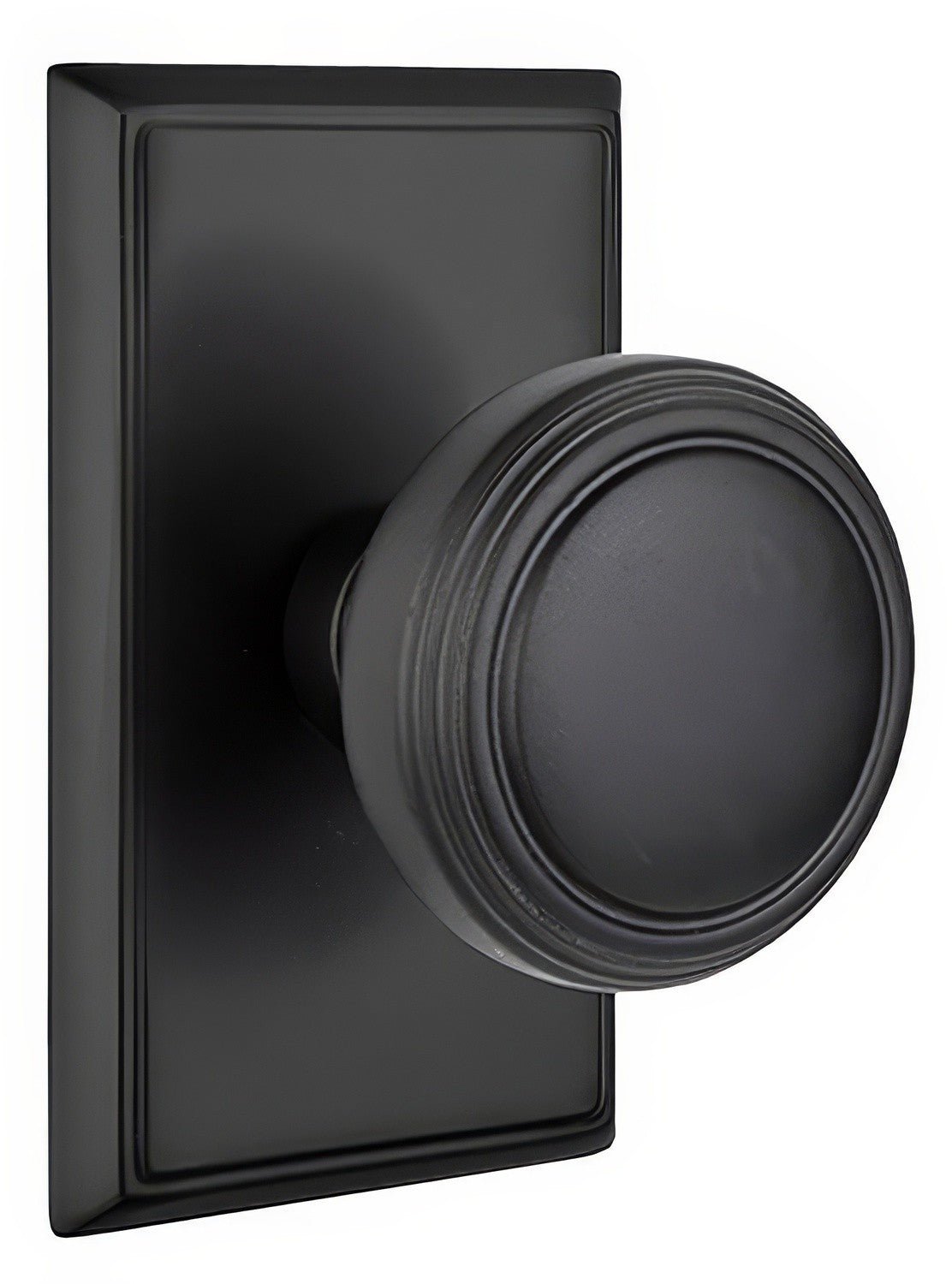 Emtek 8121NWUS19 flat black passage door knob
