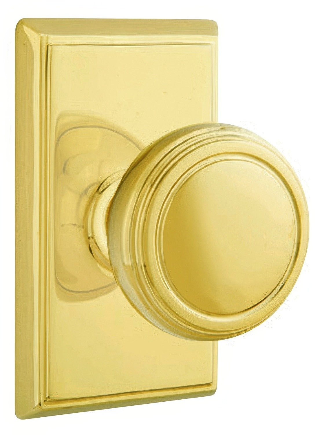 Emtek 8121NWUS3 polished brass lifetime passage door knob