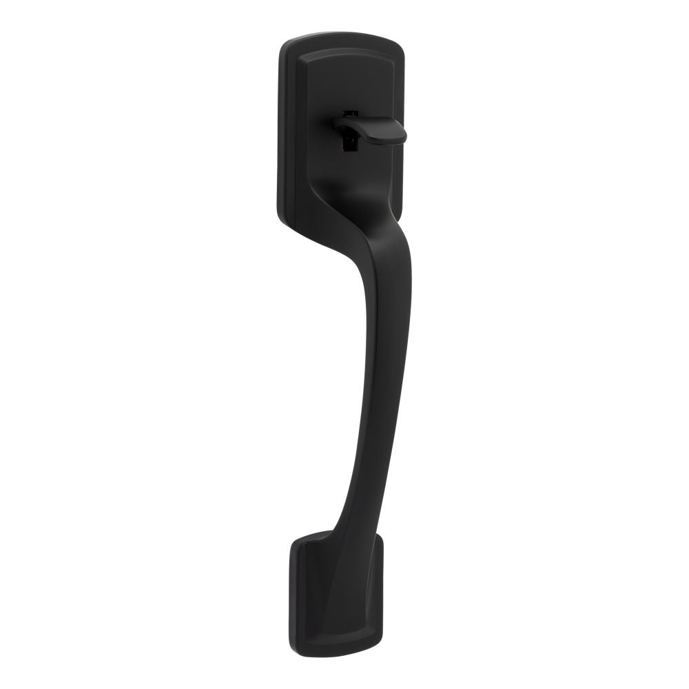 Kwikset 814PGH Prague Handle Only; No Deadbolt in Matte Black