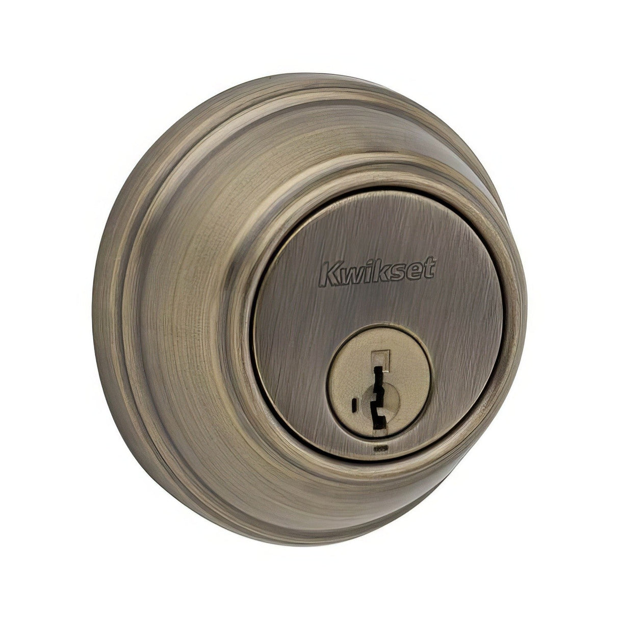Kwikset 816-5S antique brass single cylinder deadbolt