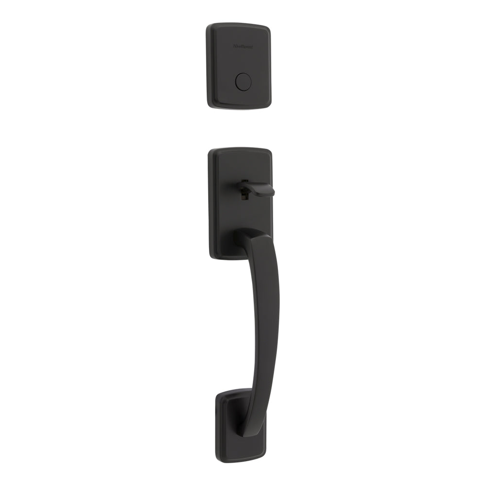 Kwikset Brentford Handleset Trim in Matte Black