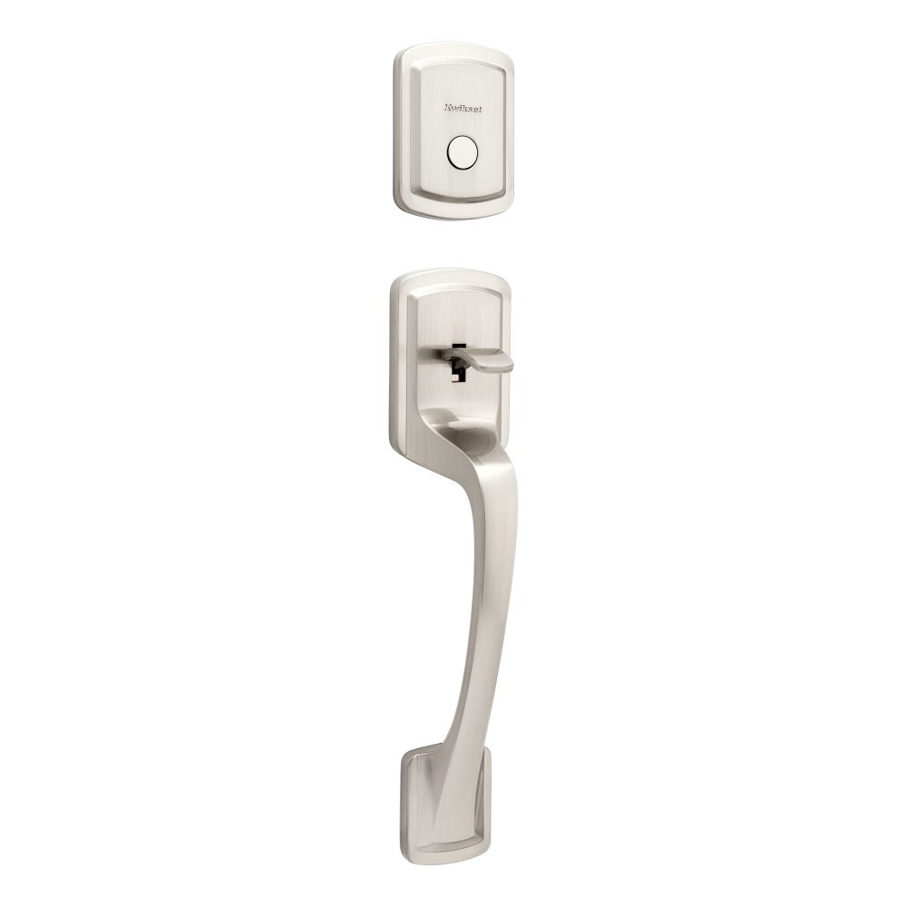 Kwikset Prague Handleset Trim in Satin Nickel