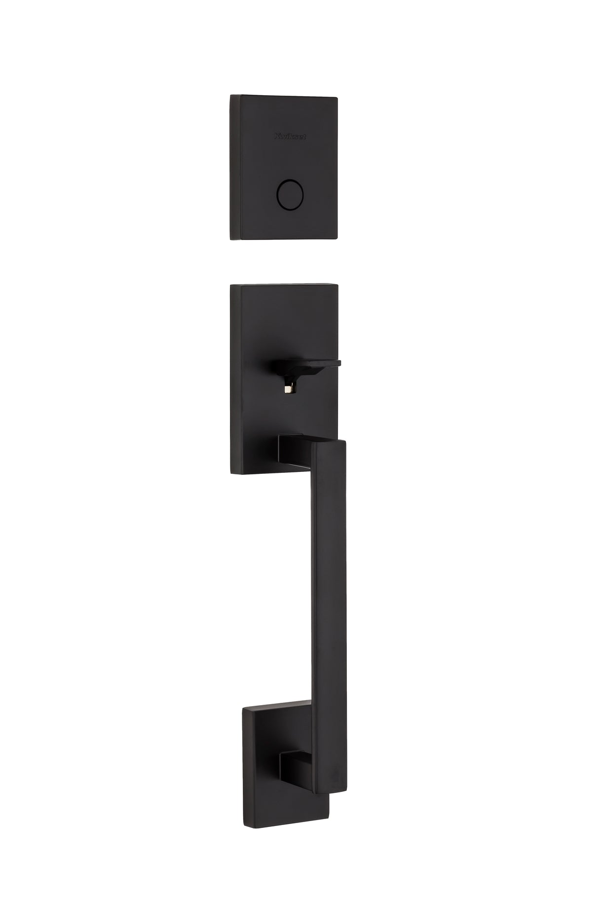 Kwikset San Clemente Handleset Trim in Matte Black