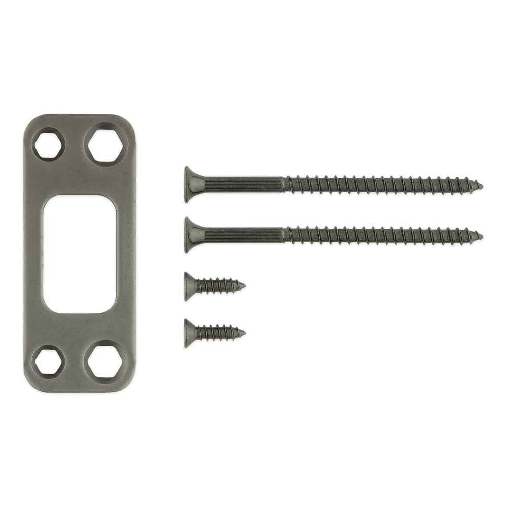 Kwikset 820050-00 Round Corner Deadbolt Strike in Gunmetal
