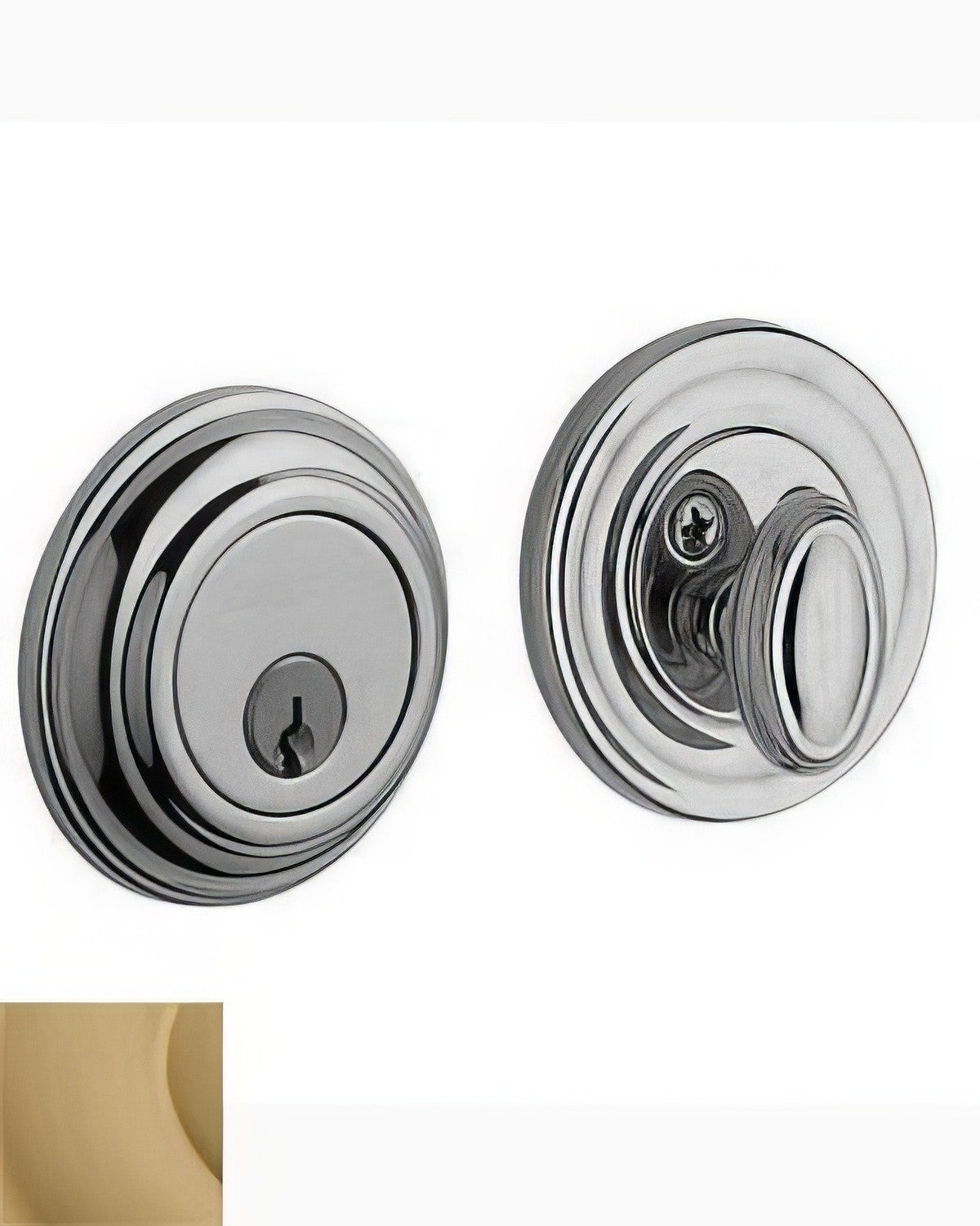 Baldwin 8231033 vintage brass single cylinder deadbolt