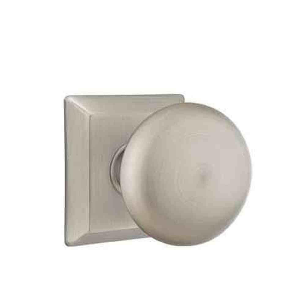 Emtek Knob 2-3/8" Backset Privacy with Quincy Rose for 1-1/4" to 2" Door in Pewter
