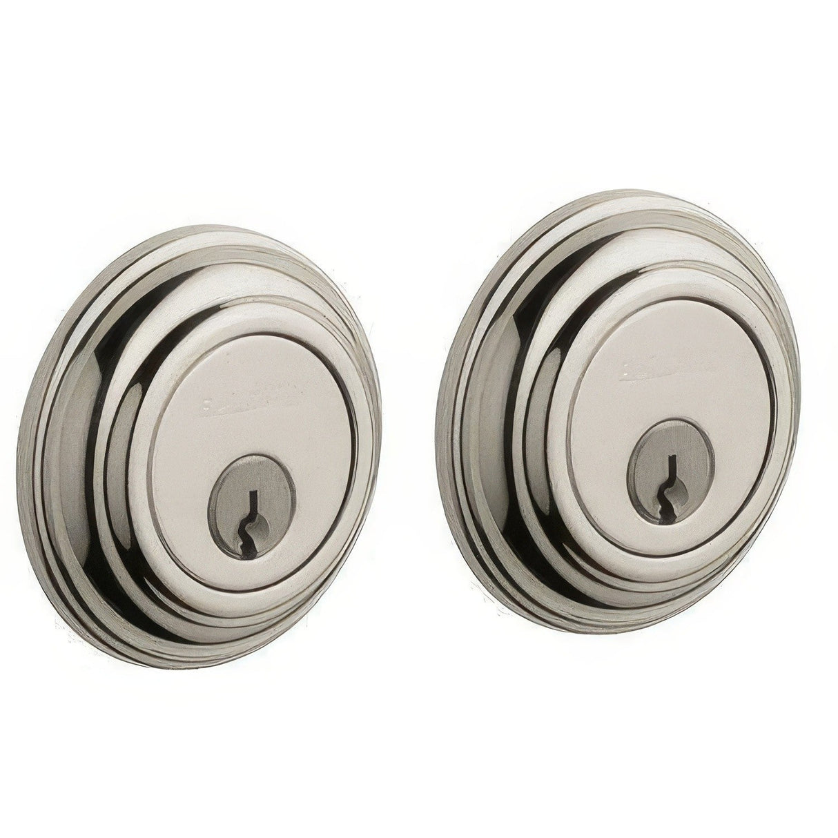 Baldwin 8232055 lifetime polished nickel double cylinder deadbolt