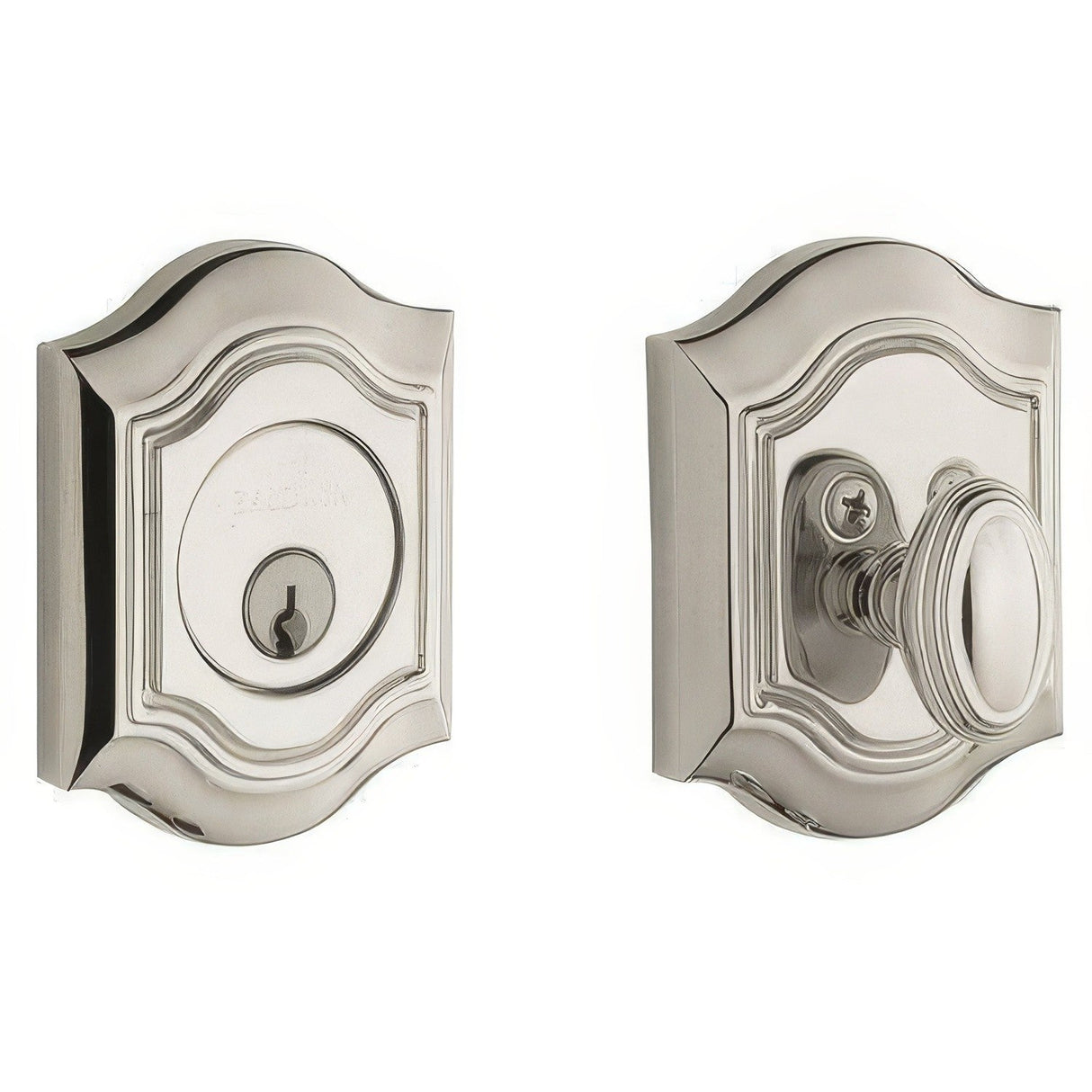 Baldwin 8237055 lifetime polished nickel single cylinder deadbolt