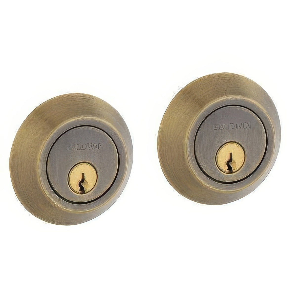 Baldwin 8242050 satin brass and black double cylinder deadbolt