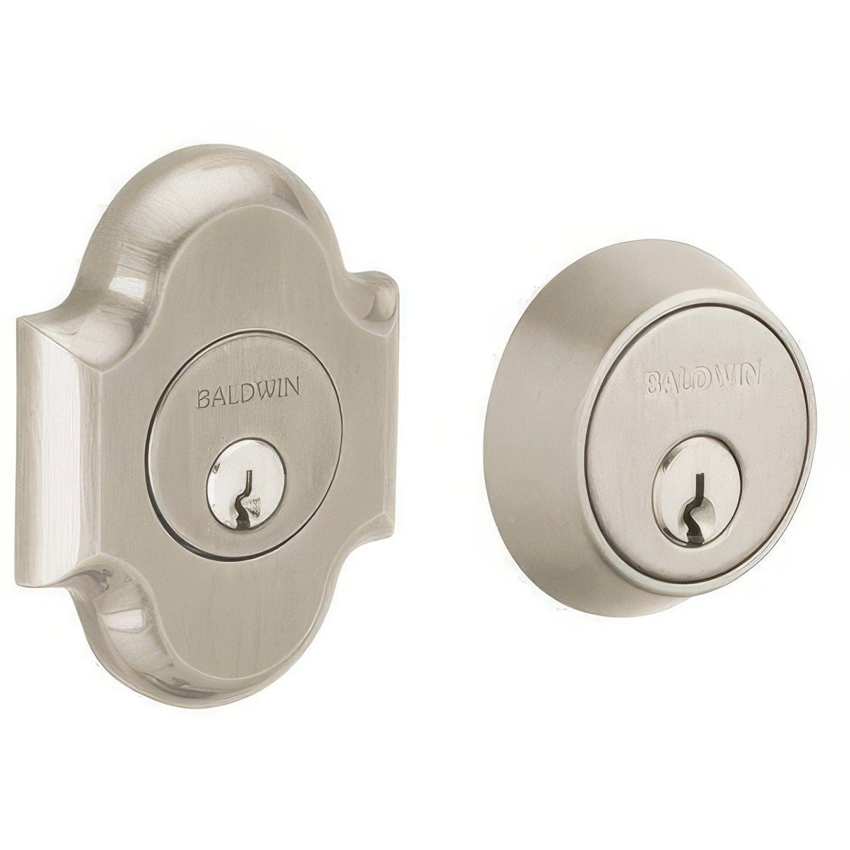 Baldwin 8253056 lifetime satin nickel double cylinder deadbolt