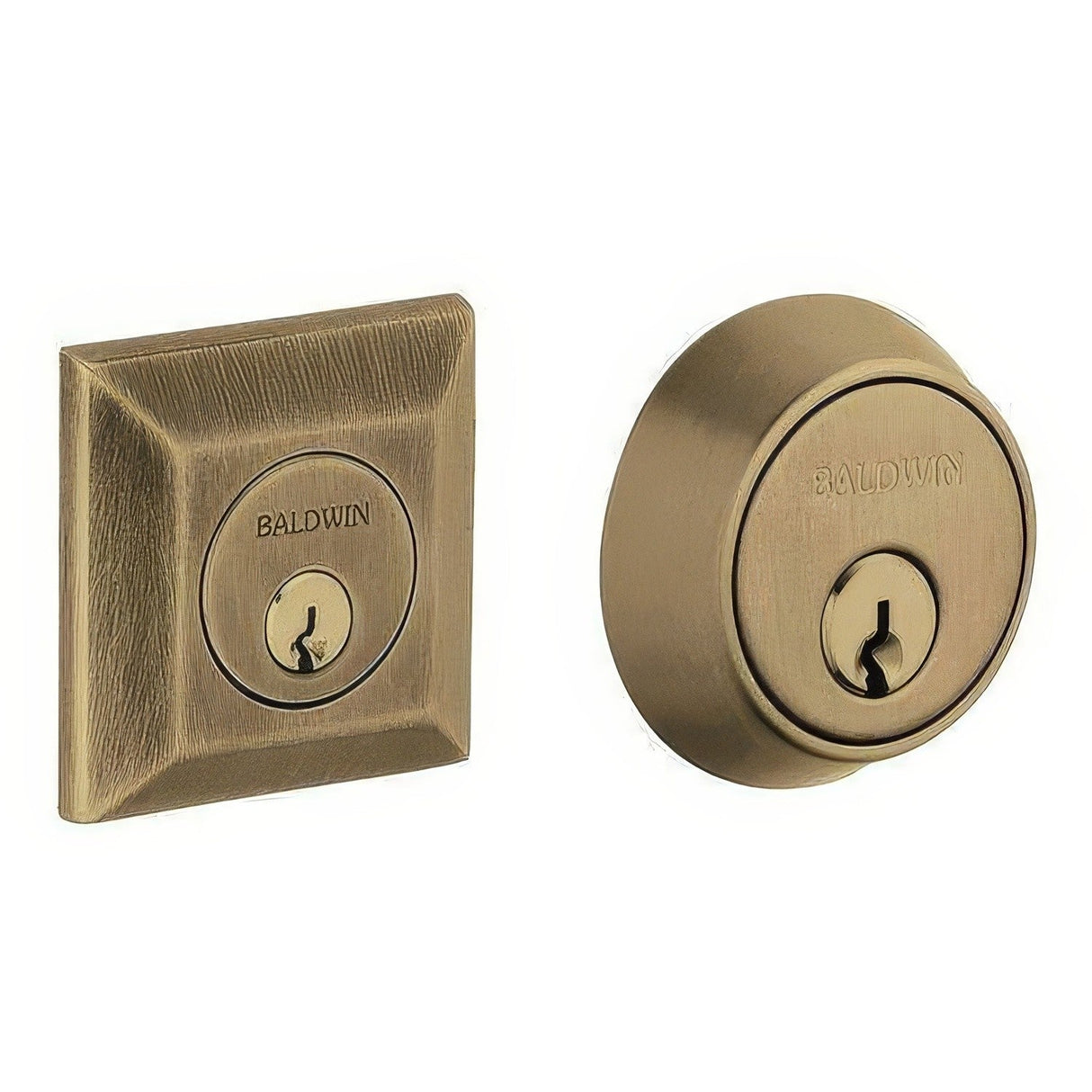 Baldwin 8255050 satin brass and black double cylinder deadbolt