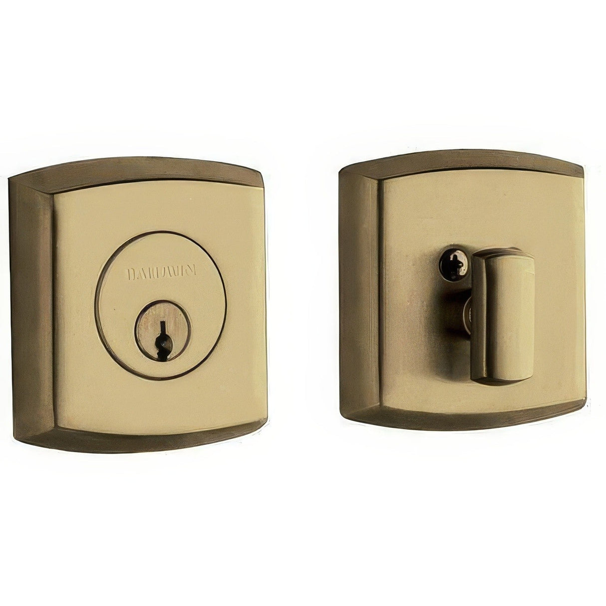 Baldwin 8285050 satin brass and black single cylinder deadbolt