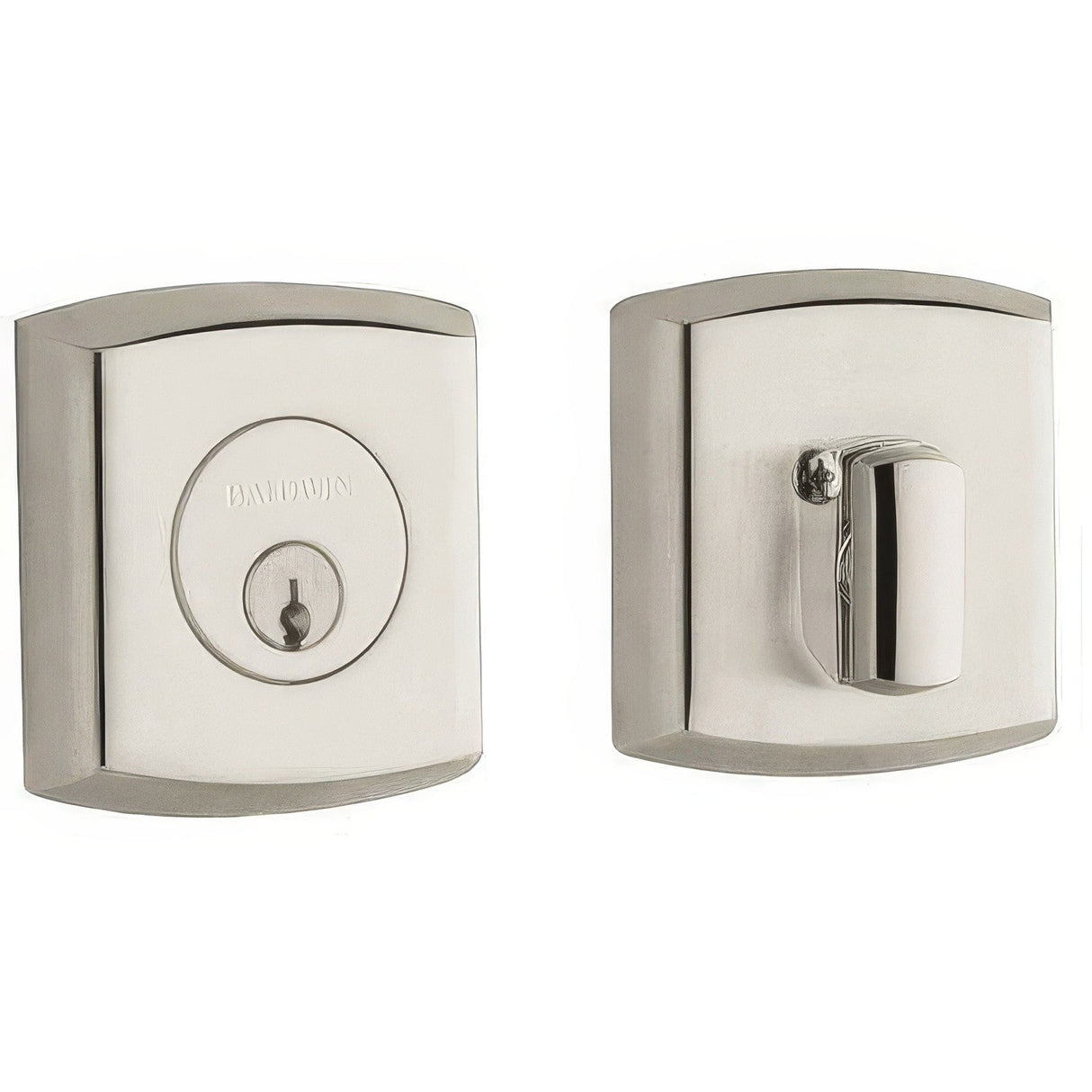 Baldwin 8285055 lifetime polished nickel single cylinder deadbolt