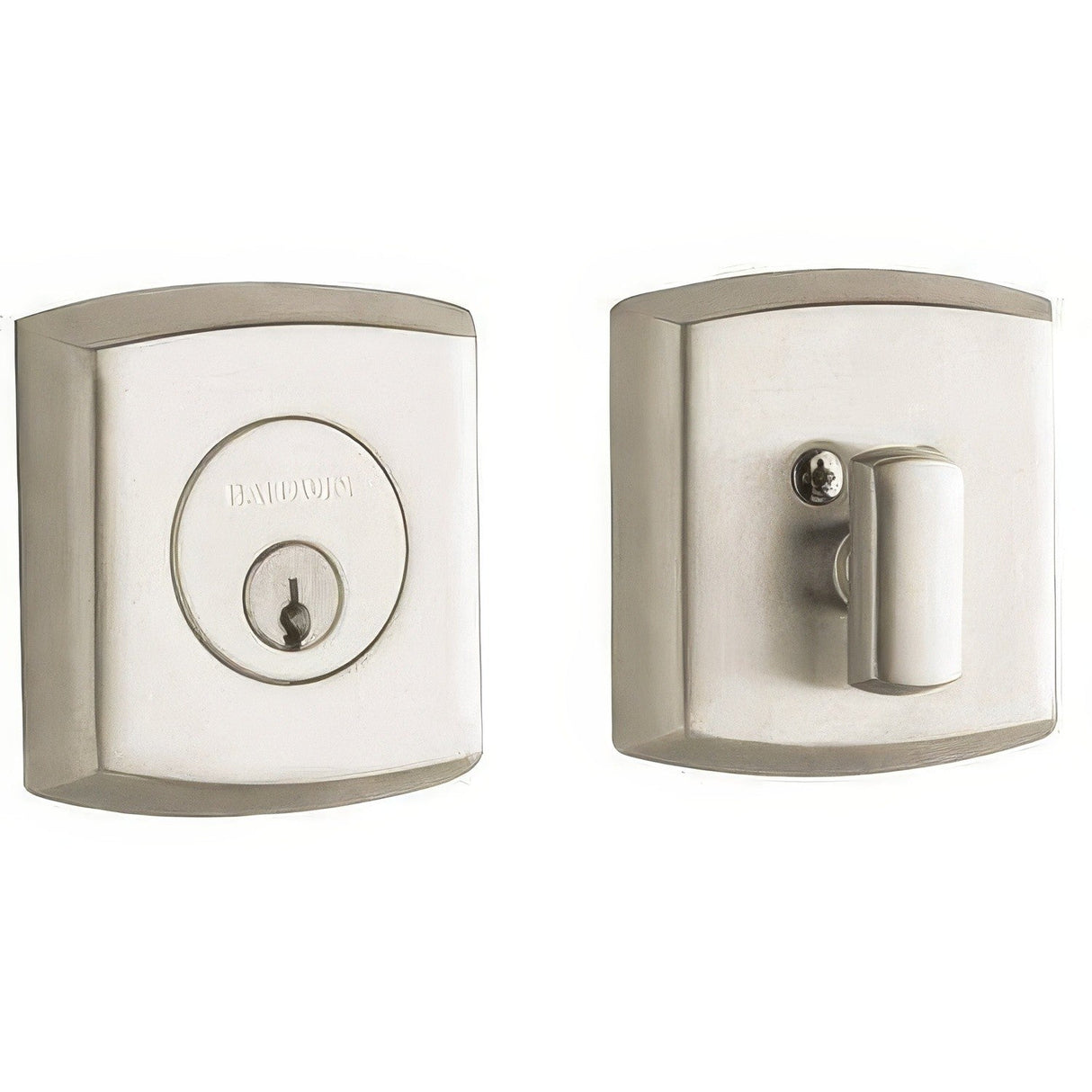 Baldwin 8285056 lifetime satin nickel single cylinder deadbolt