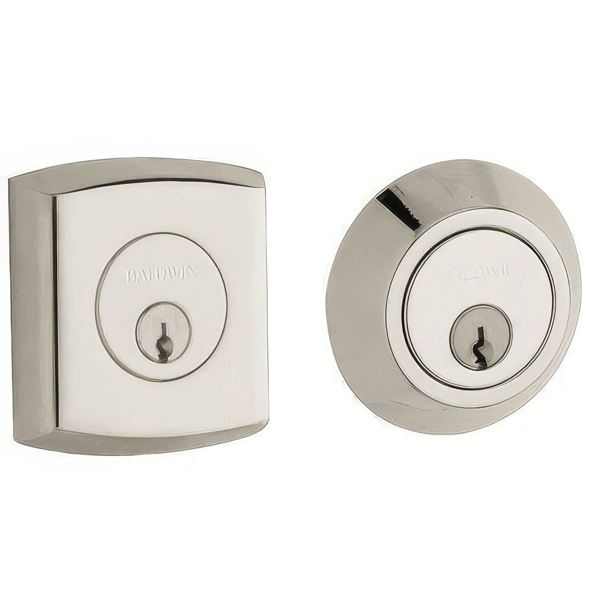 Baldwin 8286055 lifetime polished nickel double cylinder deadbolt