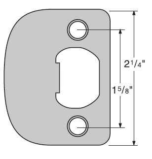 Kwikset 83031-003 Radius Corner Full Lip Strike for US26 Bright Chrome and US26D Satin Chrome in Bright Chrome and Satin Chrome
